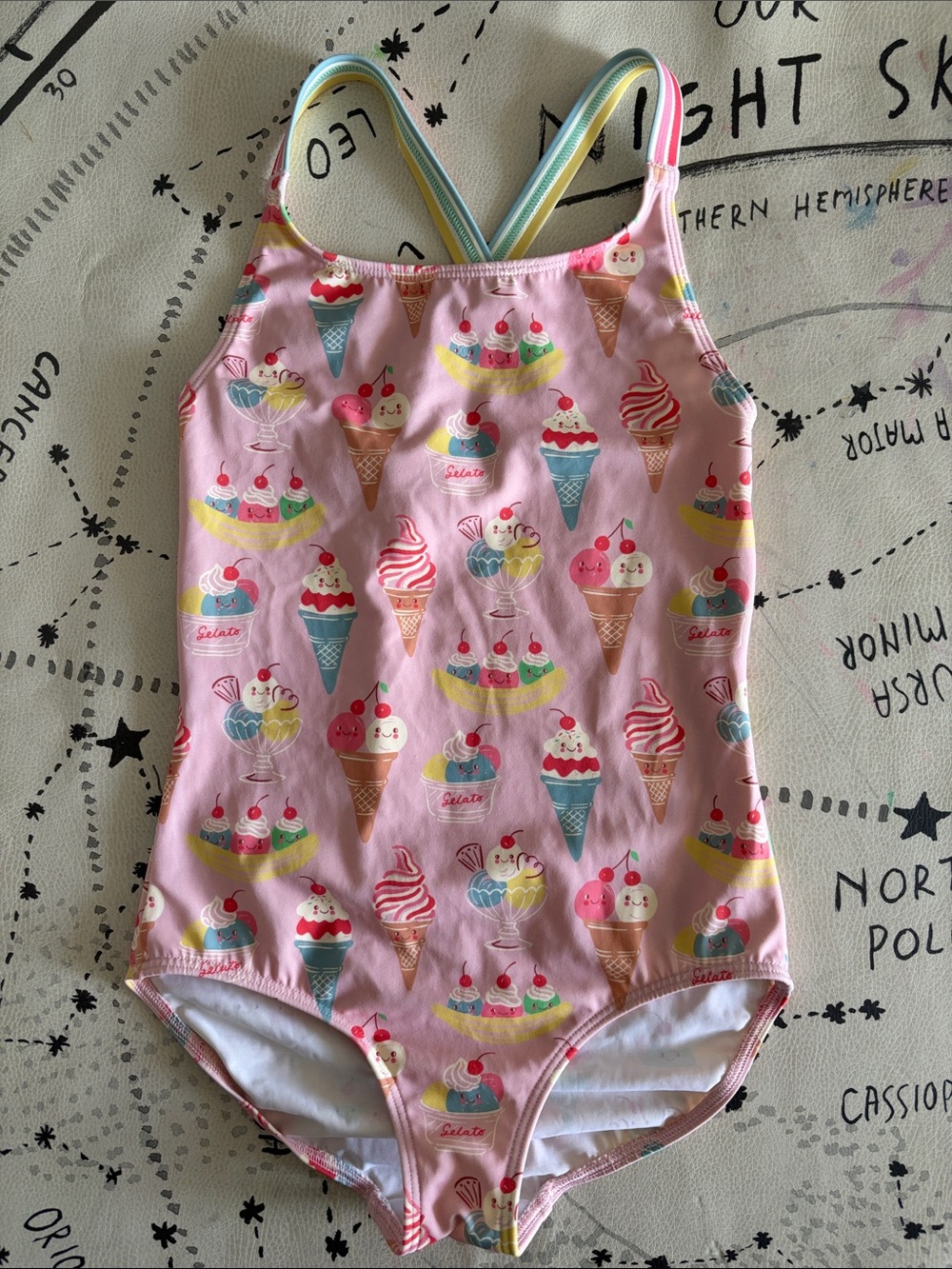 Mini Boden Girls Swimwear with Ice-cream prints